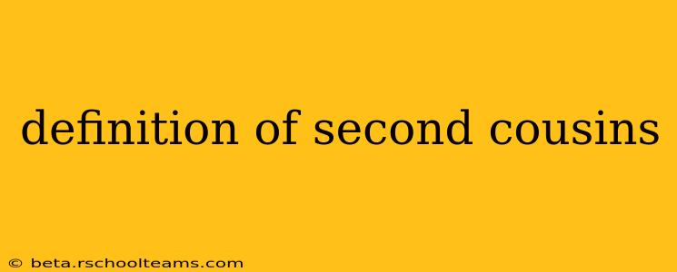 definition of second cousins