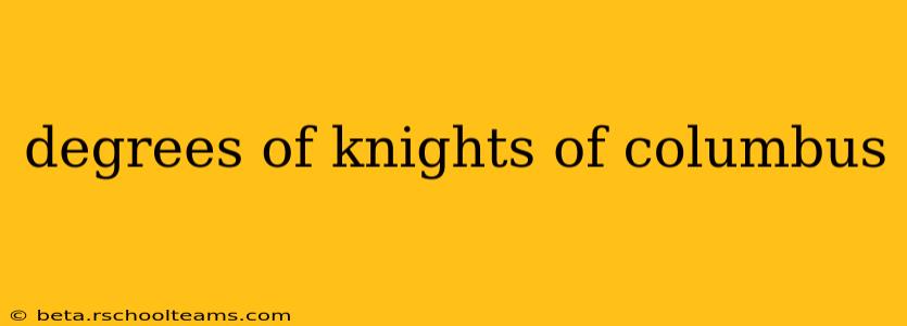 degrees of knights of columbus