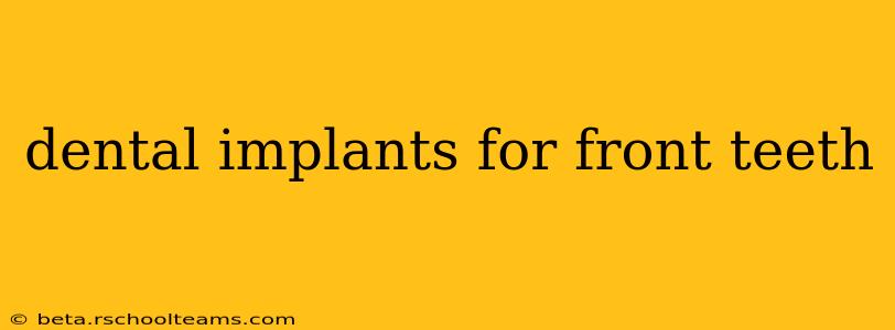 dental implants for front teeth