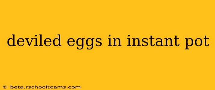 deviled eggs in instant pot