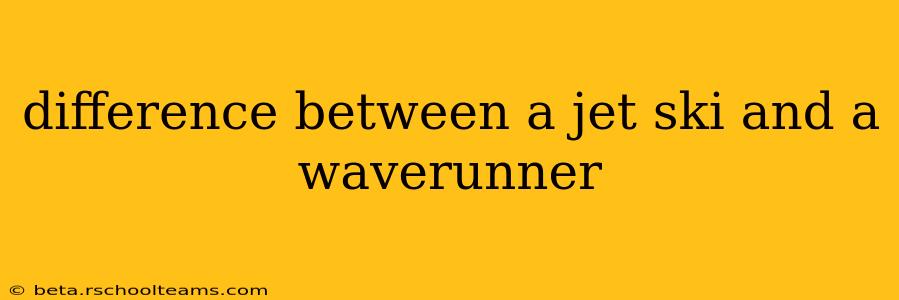 difference between a jet ski and a waverunner
