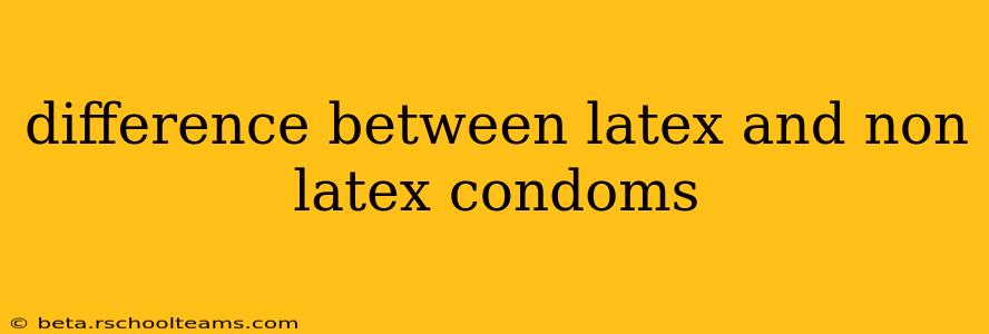 difference between latex and non latex condoms