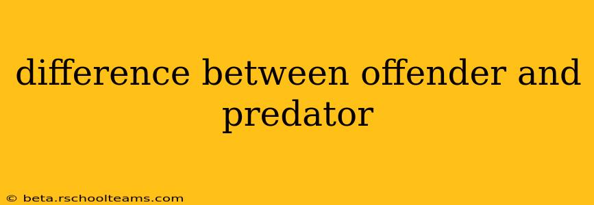 difference between offender and predator