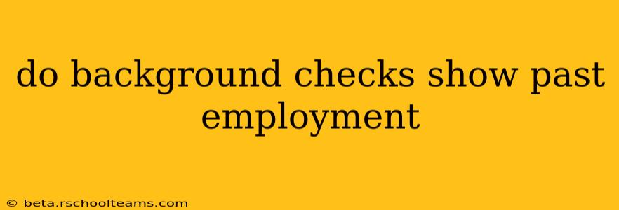 do background checks show past employment