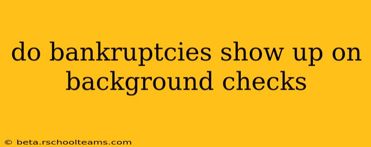 do bankruptcies show up on background checks
