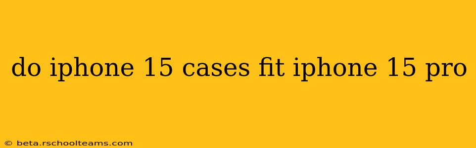 do iphone 15 cases fit iphone 15 pro