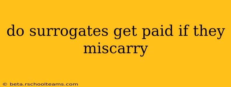 do surrogates get paid if they miscarry