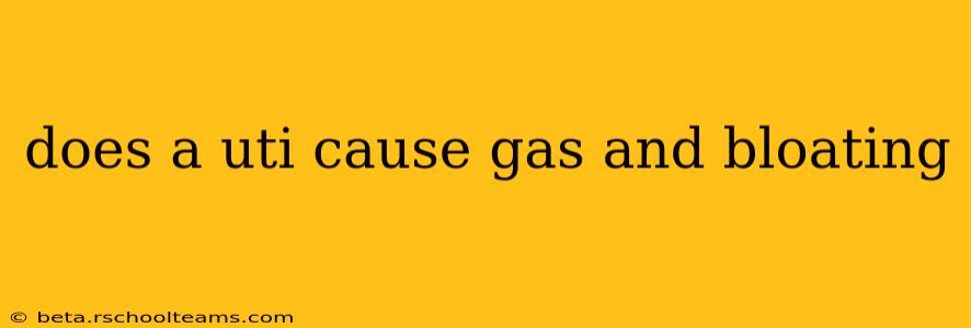 does a uti cause gas and bloating