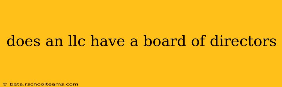 does an llc have a board of directors