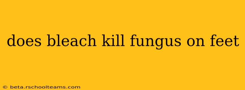 does bleach kill fungus on feet