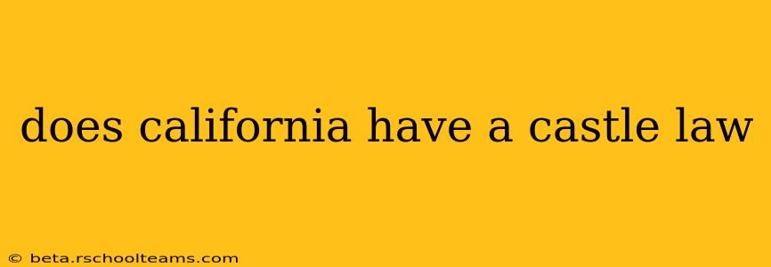 does california have a castle law