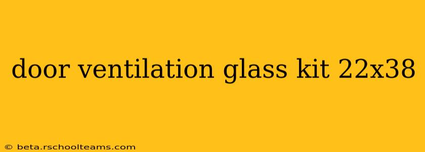 door ventilation glass kit 22x38