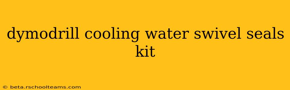 dymodrill cooling water swivel seals kit