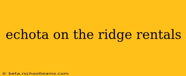 echota on the ridge rentals