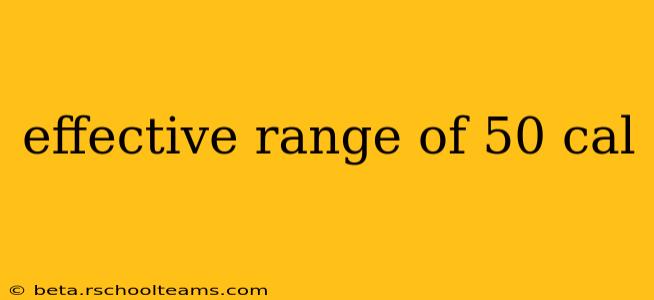 effective range of 50 cal
