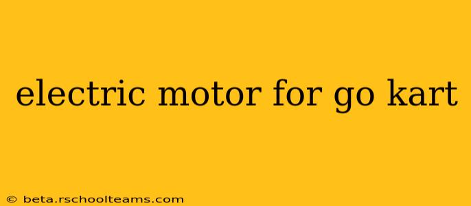 electric motor for go kart