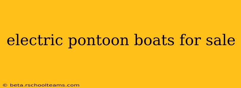 electric pontoon boats for sale