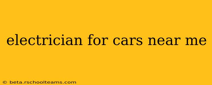 electrician for cars near me