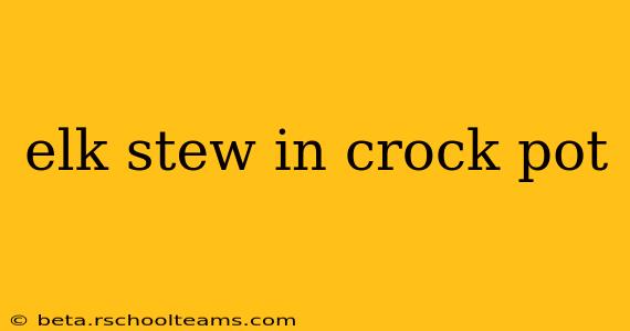 elk stew in crock pot