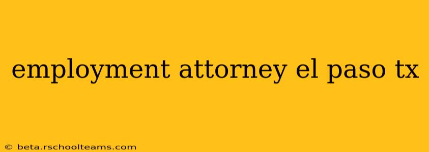 employment attorney el paso tx