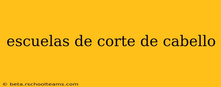 escuelas de corte de cabello