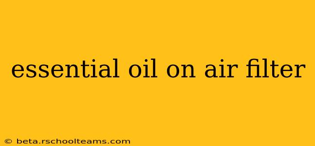 essential oil on air filter