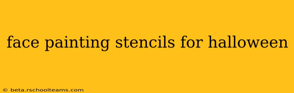 face painting stencils for halloween