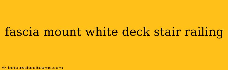 fascia mount white deck stair railing