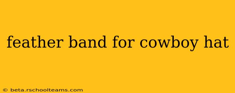 feather band for cowboy hat