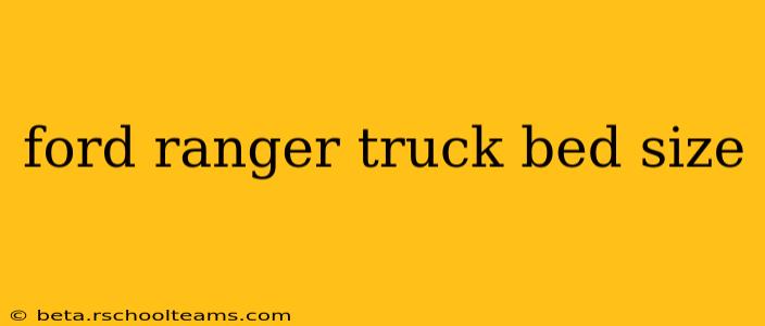 ford ranger truck bed size