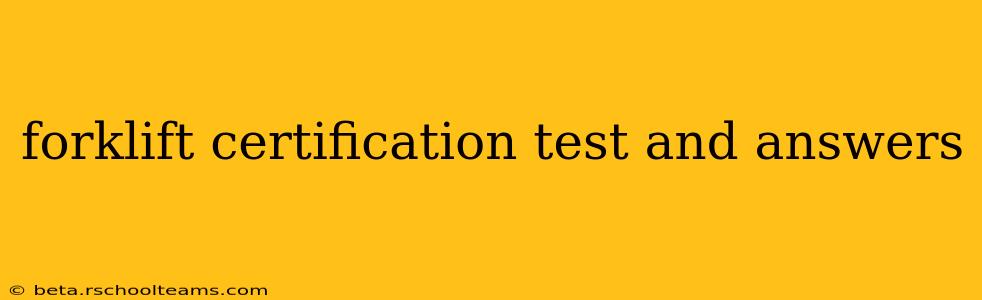forklift certification test and answers