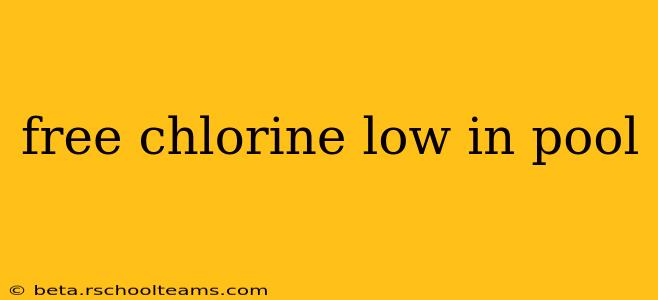 free chlorine low in pool