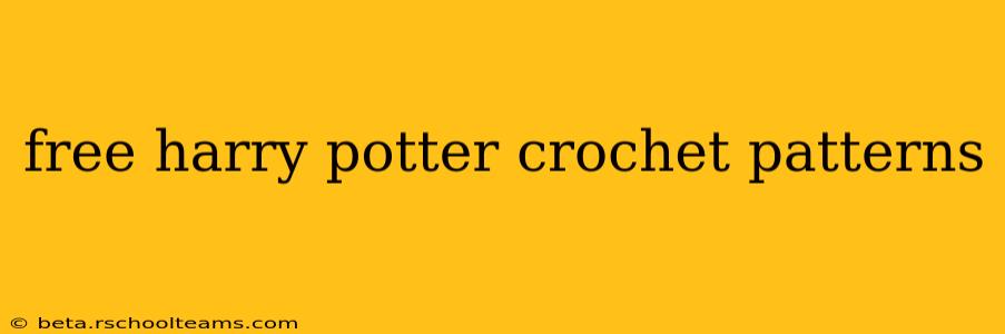 free harry potter crochet patterns