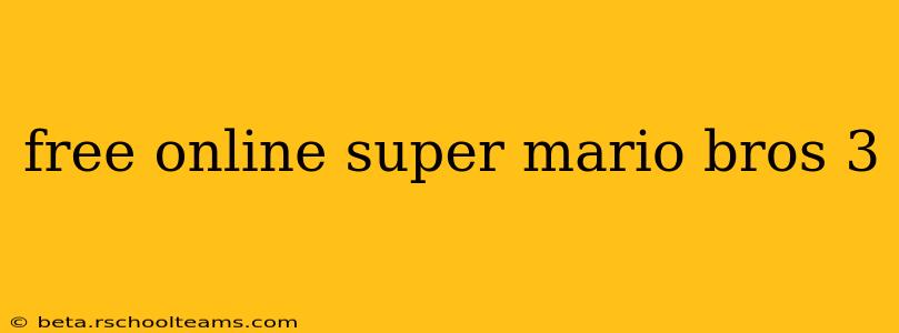free online super mario bros 3