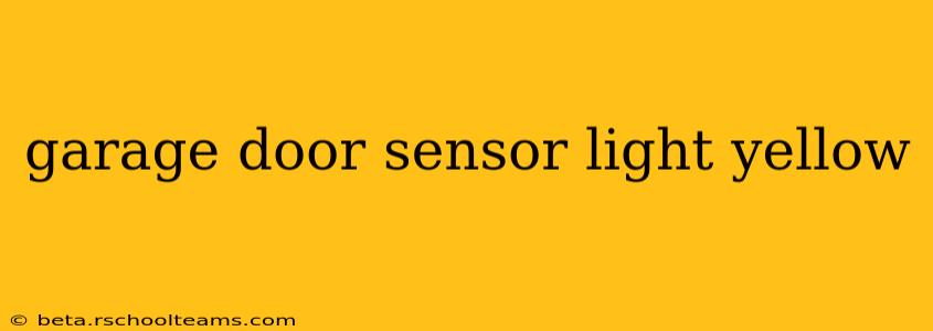 garage door sensor light yellow