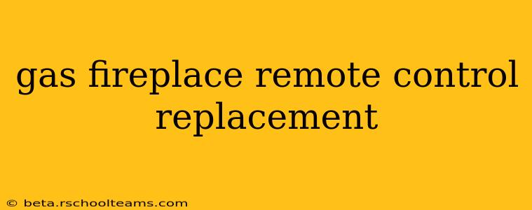 gas fireplace remote control replacement