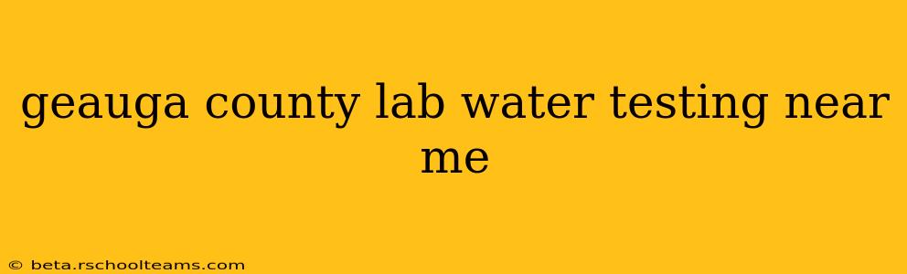 geauga county lab water testing near me