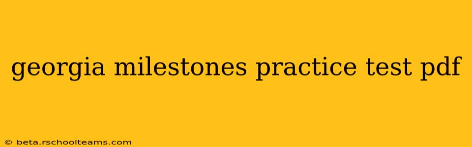 georgia milestones practice test pdf