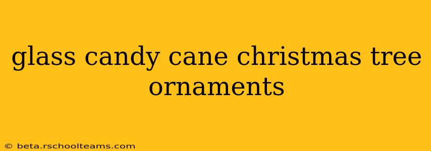 glass candy cane christmas tree ornaments