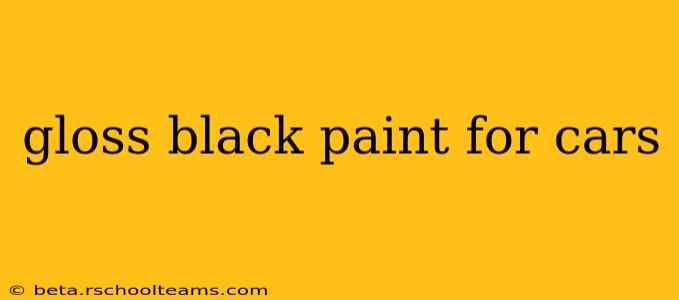 gloss black paint for cars