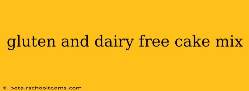gluten and dairy free cake mix