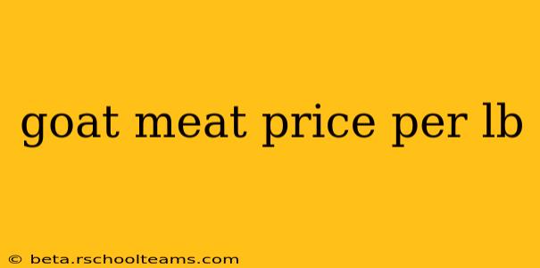 goat meat price per lb