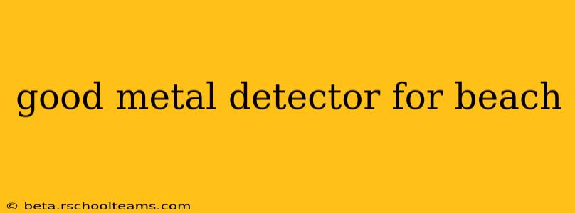 good metal detector for beach