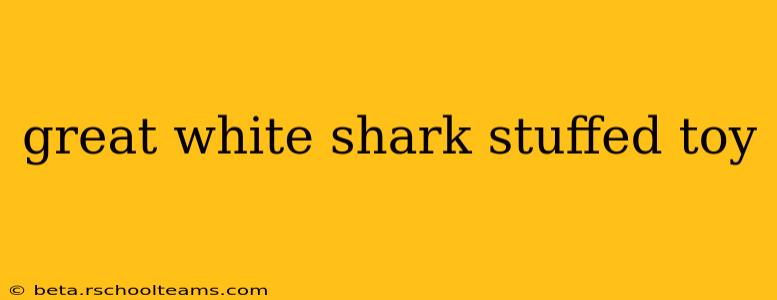 great white shark stuffed toy