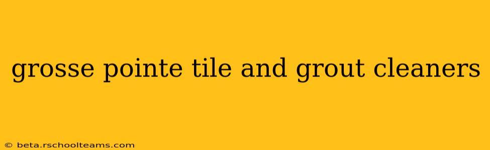grosse pointe tile and grout cleaners
