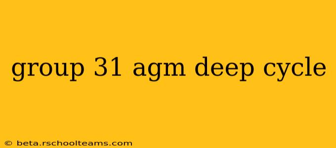 group 31 agm deep cycle
