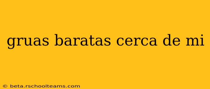 gruas baratas cerca de mi