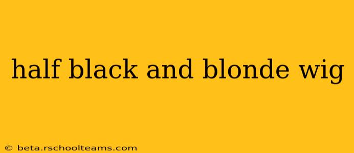 half black and blonde wig