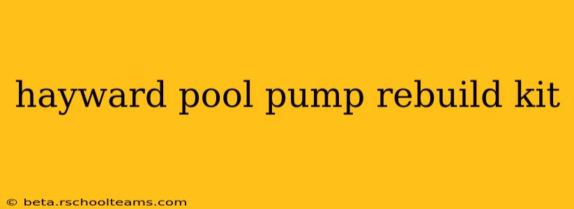 hayward pool pump rebuild kit