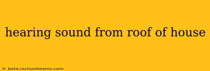 hearing sound from roof of house